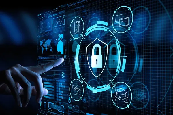 Hình ảnh biểu tượng bảo mật và lá chắn, tượng trưng cho nền tảng an toàn và uy tín